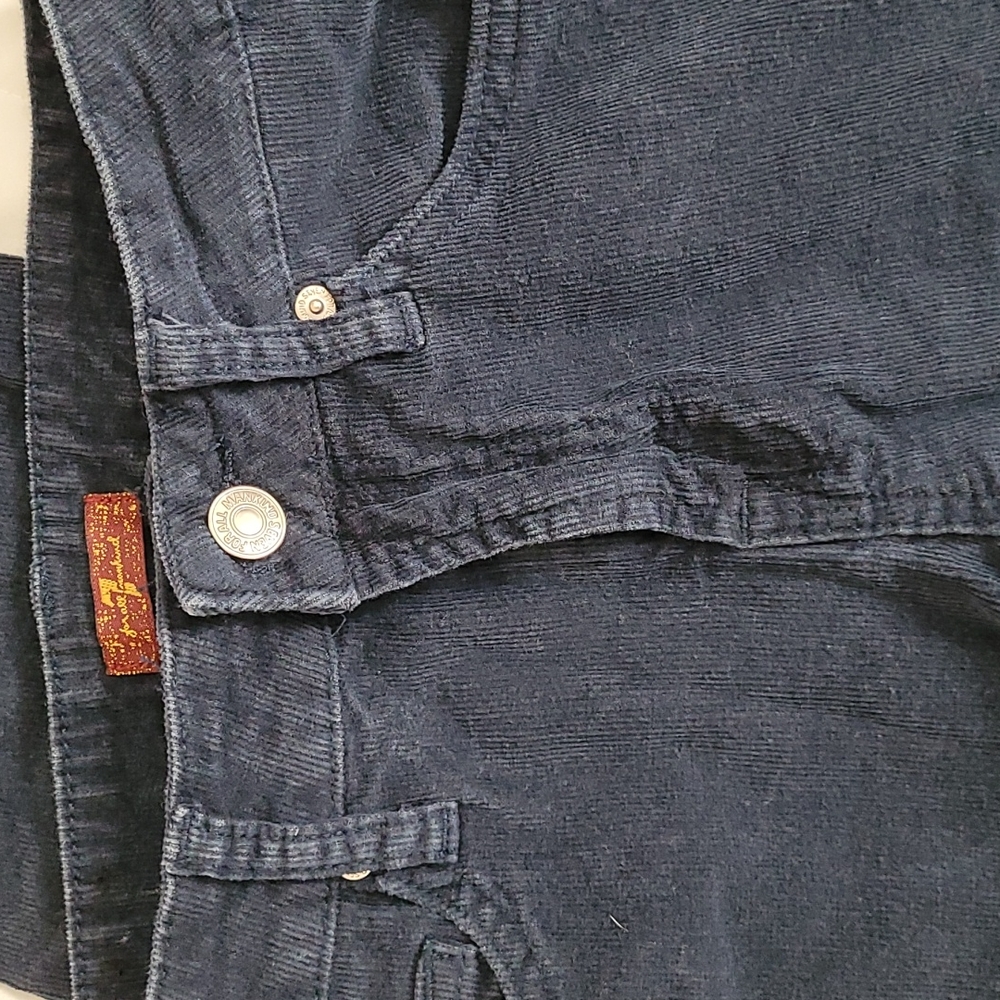 7 For All Mankind Girl's Blue Corduroy Pants Size 12 - Picture 4 of 7